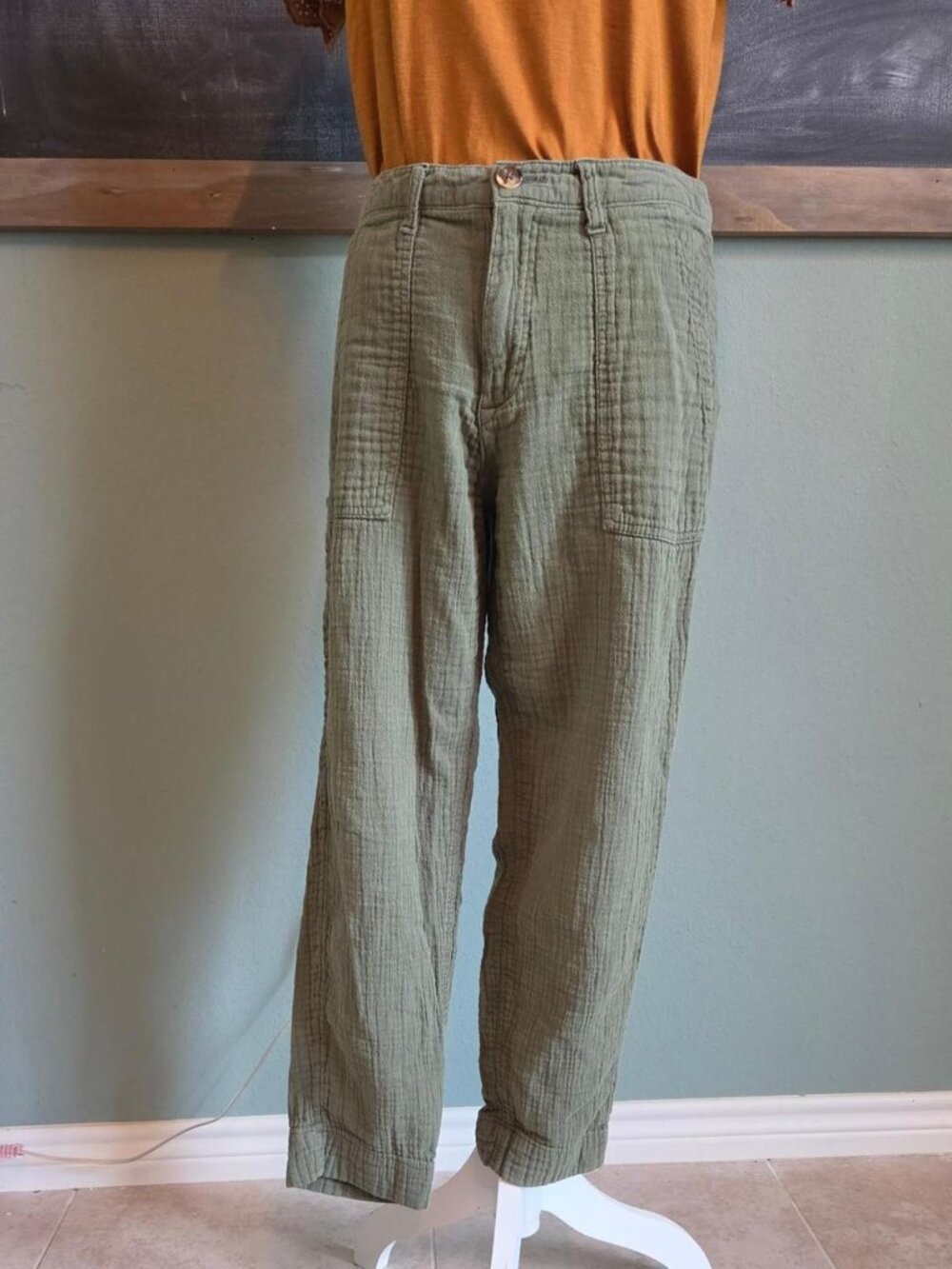 Old Navy Women's Green and Khaki Trousers